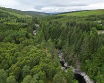 DJI_0278 River Garry Falls and Calvine railway bridge, Struan